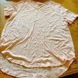 Love in light pink cotton oversized t shirt